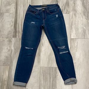Worn Once! Distress denim Jeans.